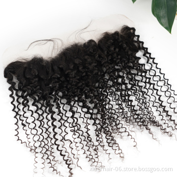 Wholesale Top Quality Curly Wave Invisible For Black Women Human Hair hd Closures and 13x4 Transparent hd Lace Frontal